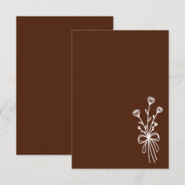 Invitación Elegante Boda Minimalista Marrón