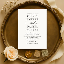 Invitación Elegante Boda Minimalista moderno