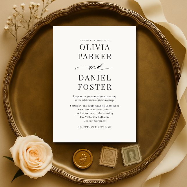 Invitación Elegante Boda Minimalista moderno (Subido por el creador)