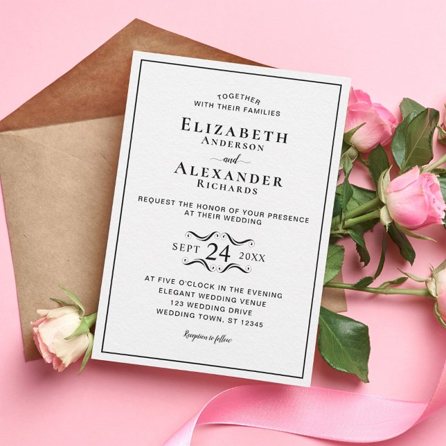 Invitación Elegante Boda Minimalista moderno (Subido por el creador)