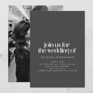 Invitación Elegante Boda Minimalista-moderno de fotografía