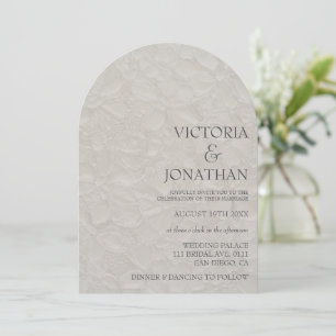 Invitación Elegante Boda Minimalista Neutra Taupe 