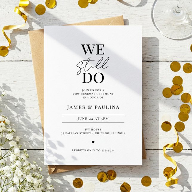 Invitación Elegante Boda Minimalista promete renovación (Subido por el creador)