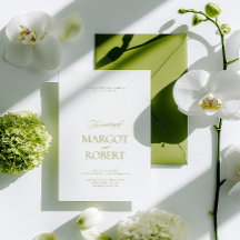 Elegante Boda Moderna de Verde Oliva y Blanco