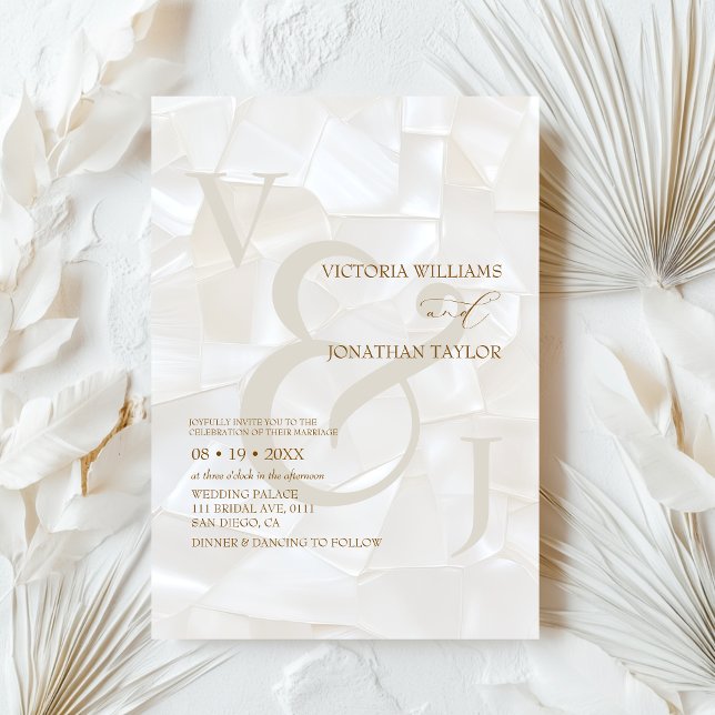 Invitación Elegante Boda Moderna Neutra Marrón (Subido por el creador)