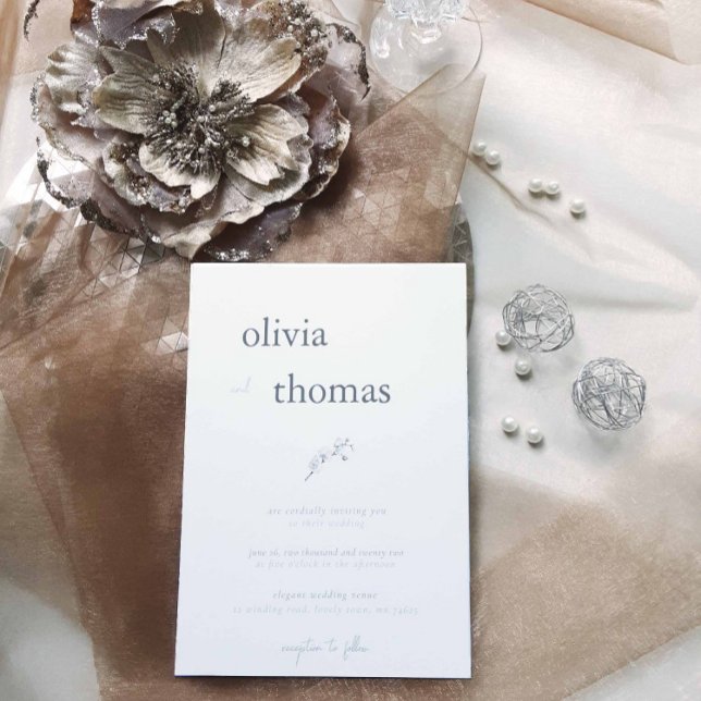 Invitación Elegante Boda moderno Boho Black White Orchid (Subido por el creador)