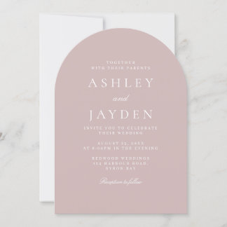 Invitación Elegante Boda moderno de Arco Rosa