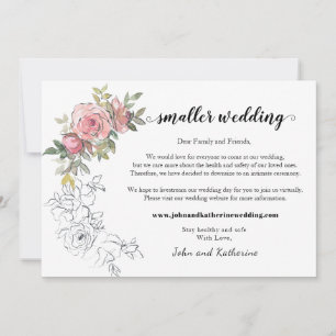 Invitación Elegante Boda moderno de floral Rubor Floral más p
