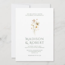 Elegante Boda moderno de flores silvestres