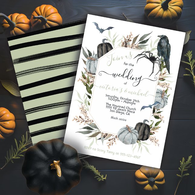 Invitación Elegante Boda moderno de Halloween (Subido por el creador)