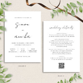 Invitación Elegante Boda moderno de letra de escritura a mano