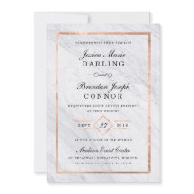 Elegante Boda moderno de mármol y oro Rosa