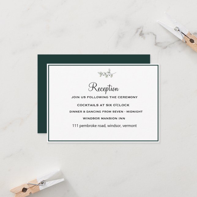Invitación Elegante Boda moderno de vegetación botánica (Anverso/Reverso In Situ)