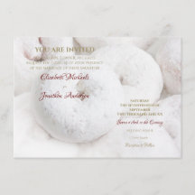 Elegante Boda moderno Eéreo White Doughnut