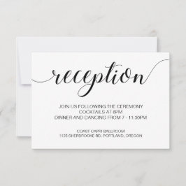Invitación Elegante Boda moderno negro y blanco