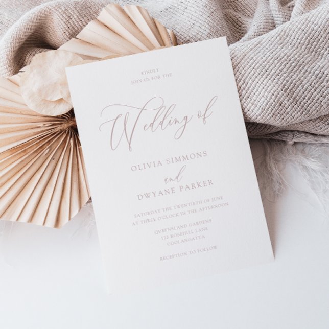 Invitación Elegante Boda moderno rosa y blanco (Subido por el creador)