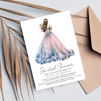Invitación Elegante Boda moderno Vestido Bridal Shower
