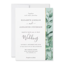 Elegante boda moderno y sencillo de eucalipto