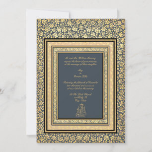 Invitación Elegante Boda mogol indio