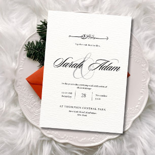 Invitación Elegante boda musulmana Nikah árabe minimalista