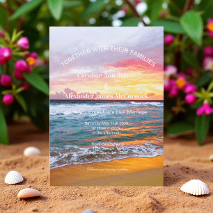 Invitación Elegante Boda Náutico de verano de Sunset Beach