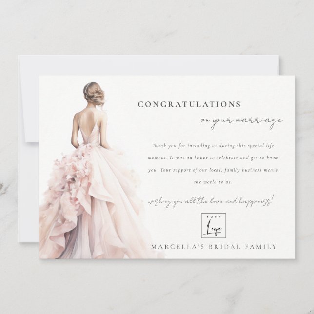 Invitación Elegante Boda Negocio de Guisantes Gracias Código  (Anverso)