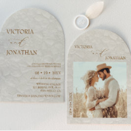 Invitación Elegante Boda neutral de terracota mínima