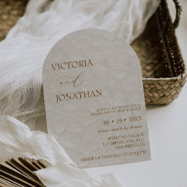 Invitación Elegante Boda neutral de terracota mínima