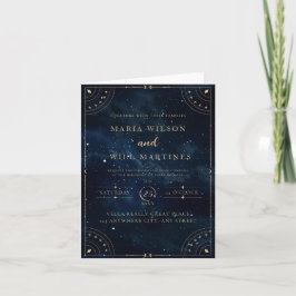 Invitación Elegante Boda Noche Estrellada Celestial Boda 