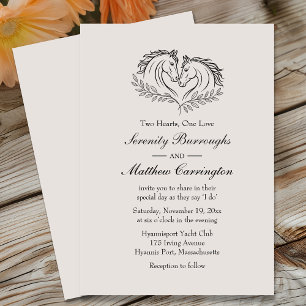 Invitación Elegante Boda occidental de campo rústico de cabal