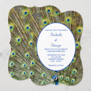 Invitación Elegante Boda Peacock