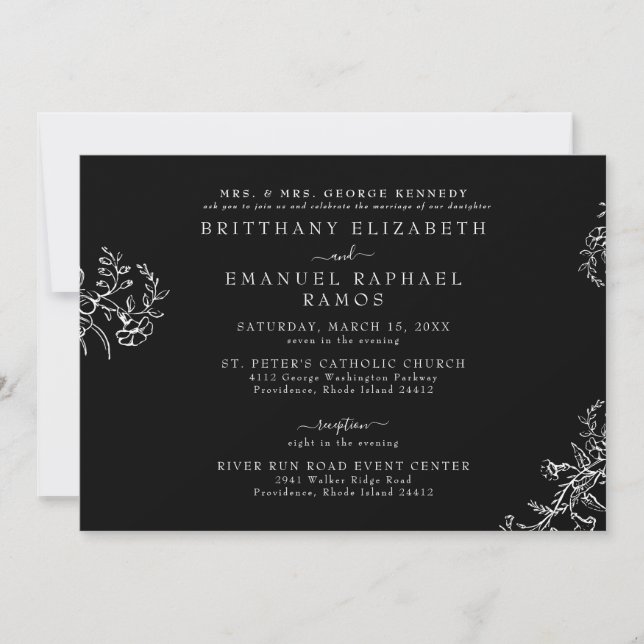 Invitación Elegante Boda principal de novias de la Chinoiseri (Anverso)