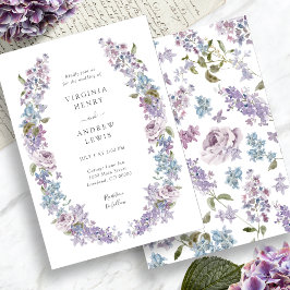 Invitación Elegante Boda Purple Lilac