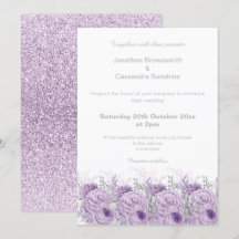 ELEGANTE BODA PURPURINA DE MÁRMOL FLORAL PURPLE