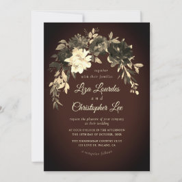 Invitación Elegante Boda romántico romántico de otoño