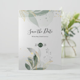 Invitación Elegante Boda romántico Sage Floral Watercolor