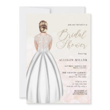 Elegante Boda romántico vestido con ducha de novia