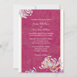 Invitación Elegante Boda rosa de Fuchsia floral floral