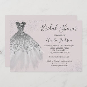 Invitación Elegante Boda Rosa, Ducha Bridal