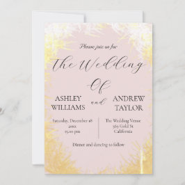 Invitación Elegante Boda rosa pastel elegante de hierba suave