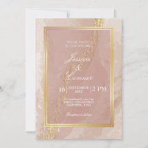 Elegante boda rosado Mármol de oro