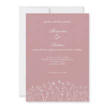 Elegante Boda Rubor Wildflower Script