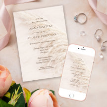 Elegante Boda Rústica Boho con Hierba de Pampas