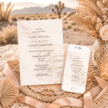 Elegante Boda Rústica Boho con Hierba de Pampas
