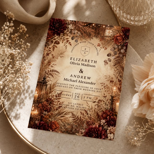 Invitación Elegante Boda Rústica de Otoño (Subido por el creador)