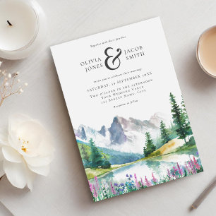 Invitación Elegante Boda Rústico de Acuarela