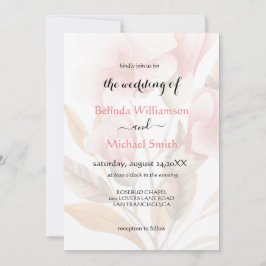 Invitación Elegante Boda rústico de Boho Floral