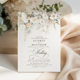 Invitación Elegante Boda rústico de Boho Floral