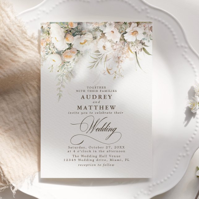 Invitación Elegante Boda rústico de Boho Floral (Subido por el creador)