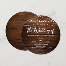 Elegante Boda Rústico de cuerda de madera de paja